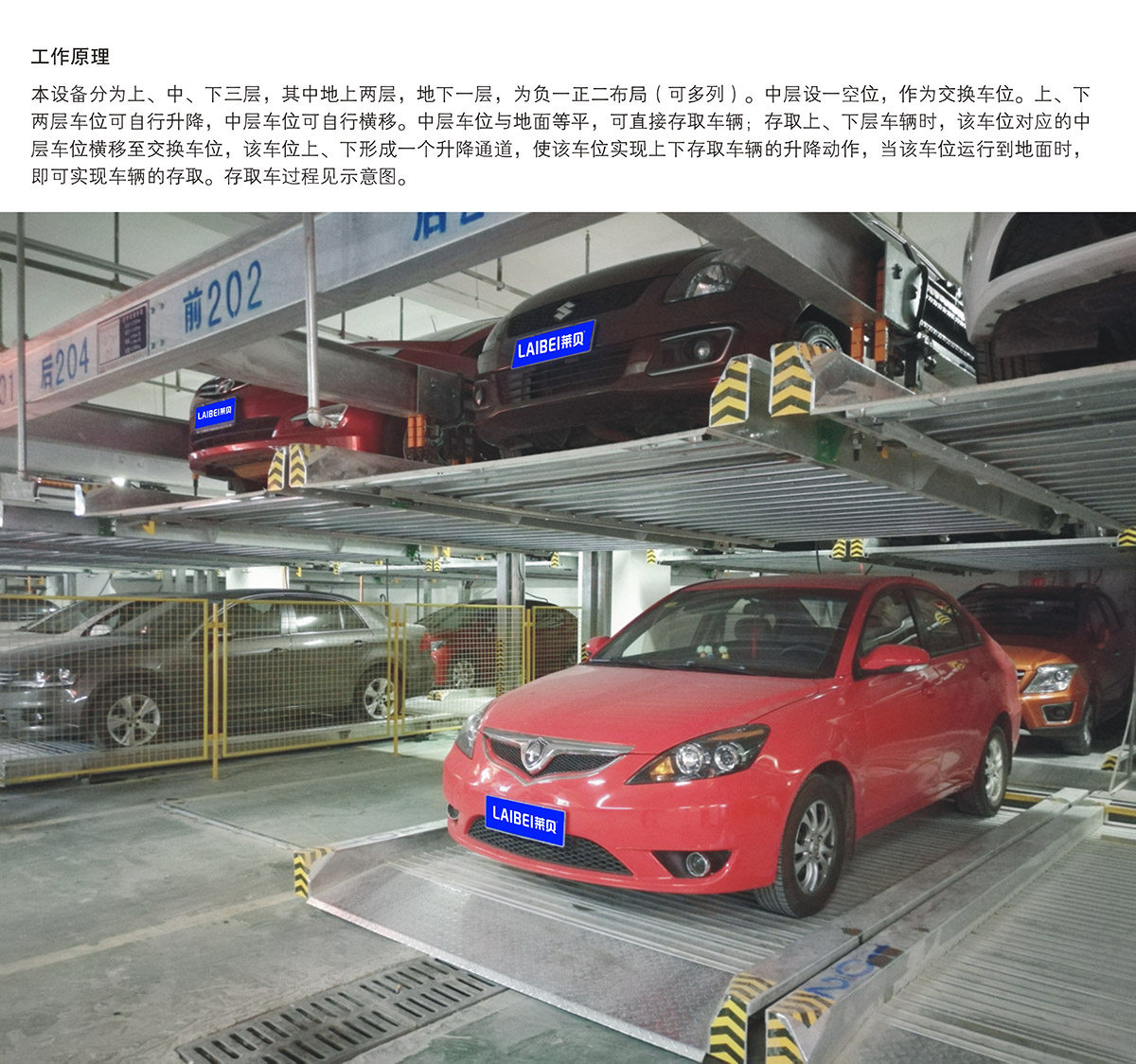 機械立體車位負一正二地坑PSH3D1三層升降橫移立體停車工作原理.jpg